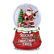 Rockin' Around The Christmas Tree Musical Glitter Globe