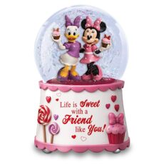 Disney Minnie Mouse And Daisy Duck Musical Glitter Globe