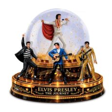 Elvis Presley Sculpted Glitter Globe With Lights And Music